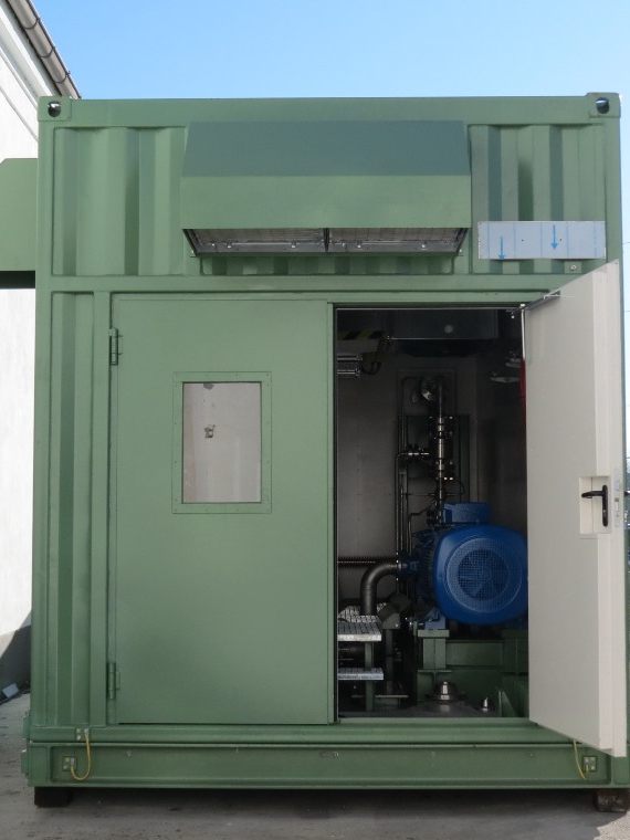 Custom-designed container pump station with special equipment