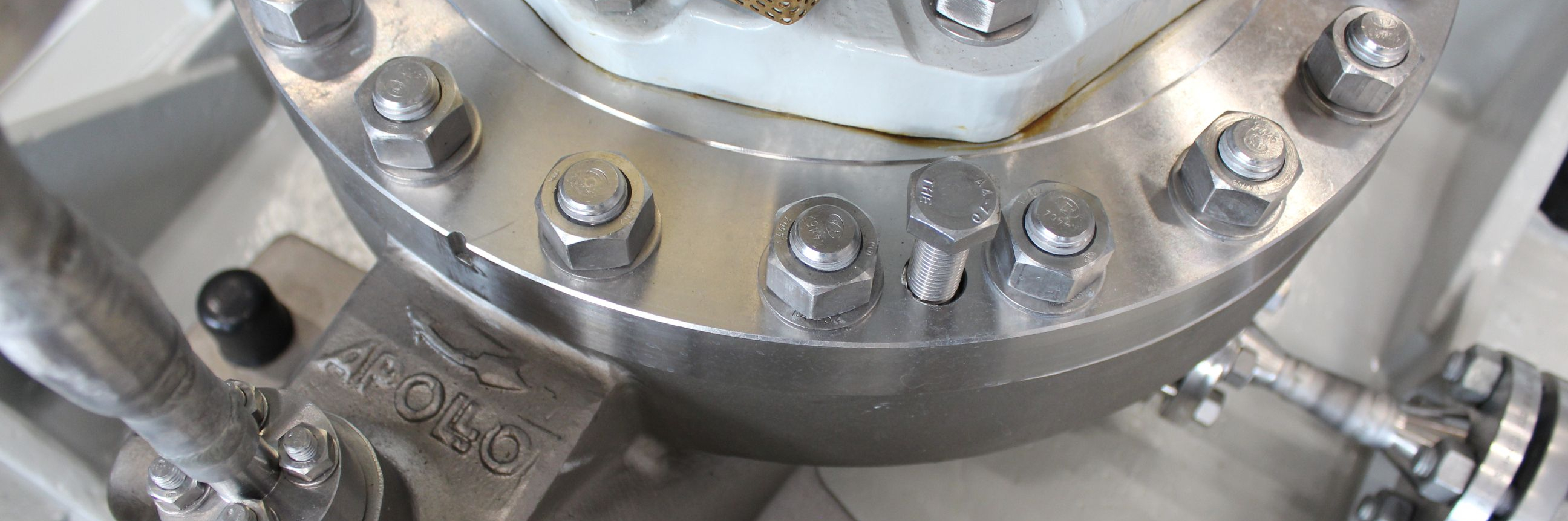 Nahaufnahme eines OH3-Pumpenaggregats von Apollo, bei der das Spiralgehäuse gut zu erkennen ist.