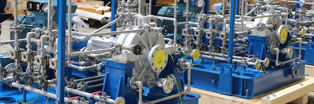 Single-stage Apollo OH pump with a compact design, ready for use in the chemical industry for efficient transport of aggressive liquids.