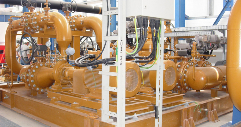 Forwarding pump skid with upstream automatic filters