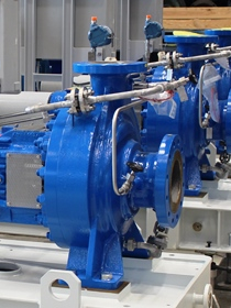 A selection of KRP pump types is awaiting delivery; the pumps are ready for deployment in various industrial applications.