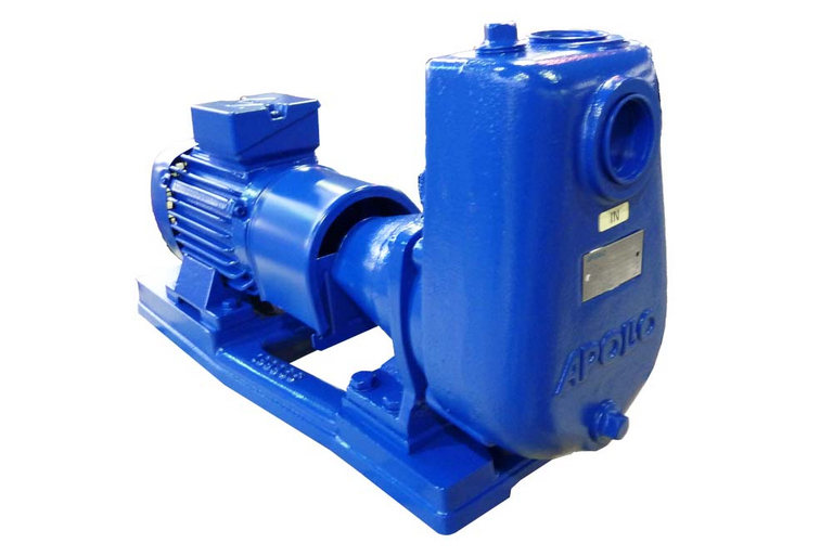 KRE single-stage, self-priming centrifugal pump for clean and dirty liquids, also with solids content, as well as for flammable, toxic and explosive media.