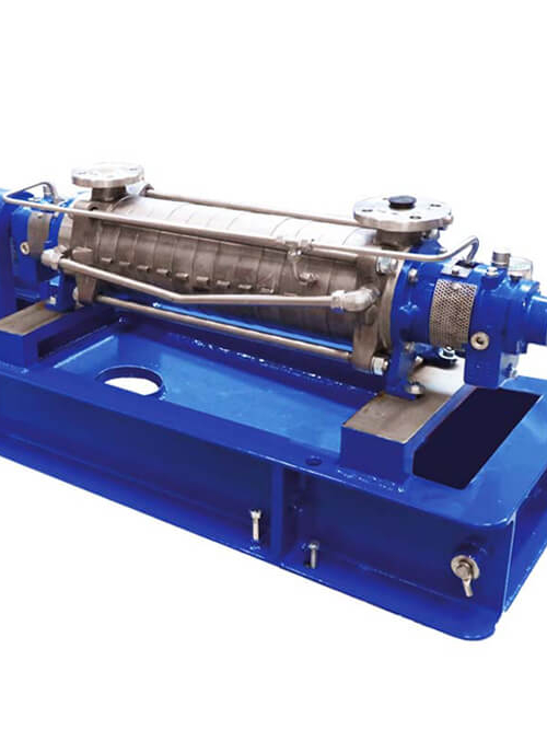 Ausschnitt eines Apollo GM-Pumpenaggregates, einer horizontale, mehrstufige Hochdruck-Kreiselpumpen in Gliedergehäusebauart mit geschlossenen Laufrädern.