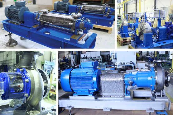Here you can see several Apollo pumps used in fertilizer, ammonia and urea plants.