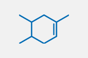Ein blaues Symbolbild mit chemischen Verbindung repräsentiert die Chemieindustrie.